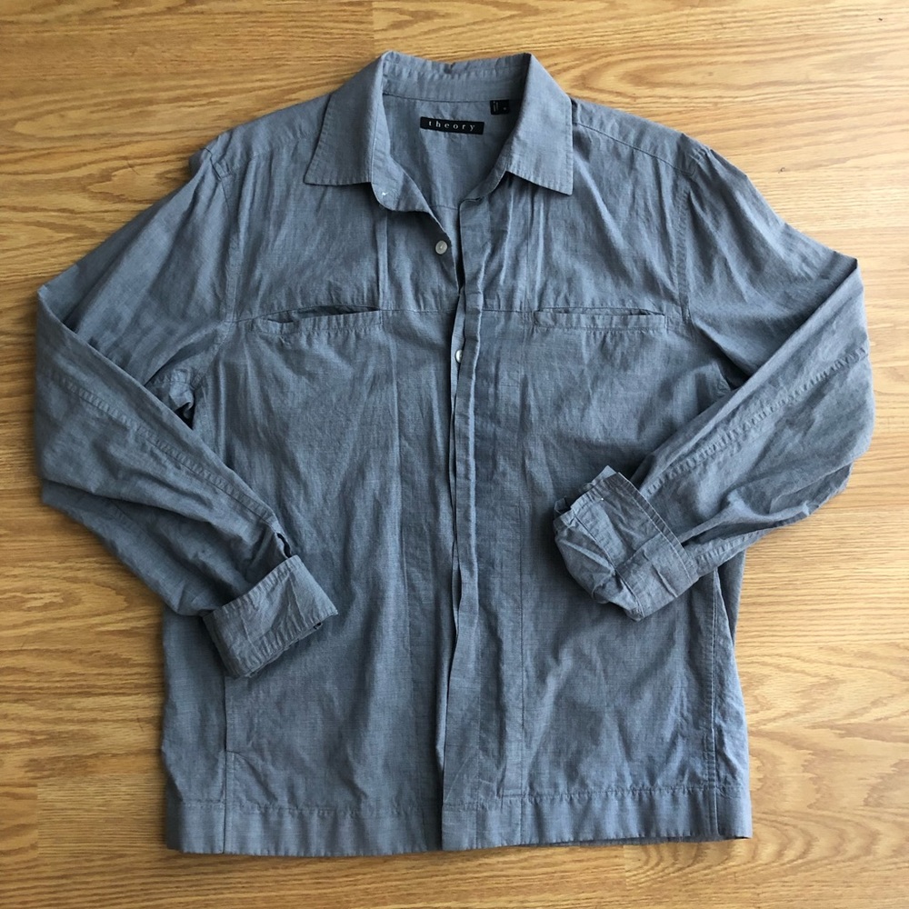 Theory Chambray Button-Down Shirt